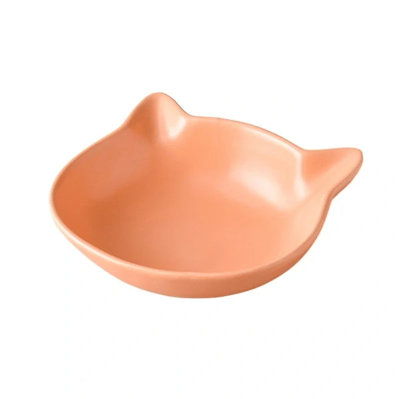 Personalized Cat Face Shape Custom Ceramic Cute Pet Feeder