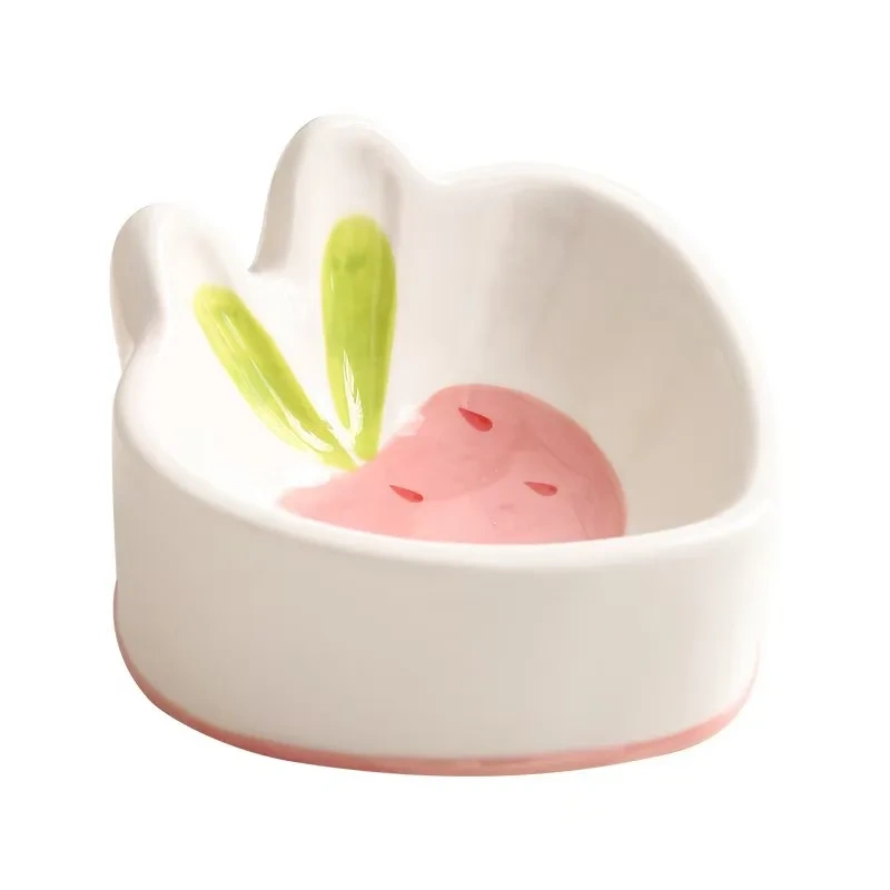 Ceramic Pet Bowl, Elevated Cat Food Dish with Non-Slip Base for Neck Relief, Anti-Spill Water Bowl for Cats and Small Dogs