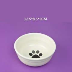 Cartoon-patterned ceramic cat bowls collection
