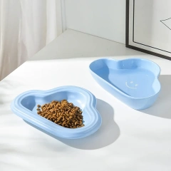2025 INS Wholesale Ceramic Cat and Dog Water Bowl Wide-Mouth Anti-Tipping Food Plate Solid Pattern