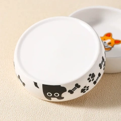 Dogs Cats Food Utensils Ceramic Pet Bowls Feeders Supplies