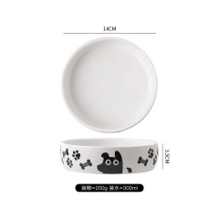Dogs Cats Food Utensils Ceramic Pet Bowls Feeders Supplies