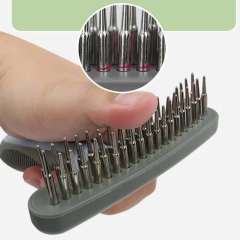 High quality stainless steel double toothed dog and cat comb - an effective tool for pet hair combing and pet grooming