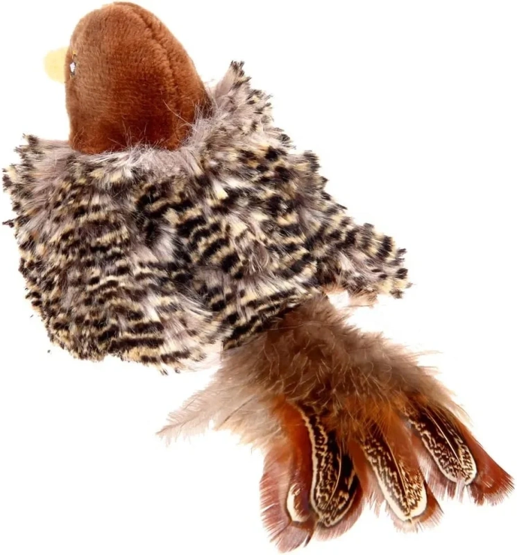 Interactive Cat Bird Toy Exercise Touch Activated All Breeds Cat Kicker Catnip Lifelike Chirp Tweet Kitten Flying Bird Cat Toy
