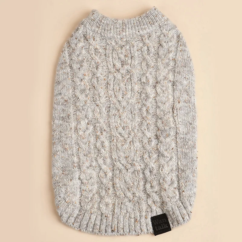 Soft Autumn Winter Dog's Sweater Jumper Luxury Knitted Puppy Sweaters Pullover Sweatshirt for Small Medium Dogs Knitwear Blue