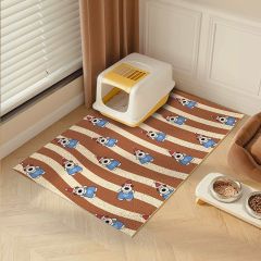 Cat-shaped silk loop anti-slip mat