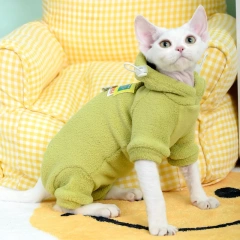 2025 Spring and Autumn Elastic Velvet Clothing for Stomach Protection  German Hairless Cat Warm Clothing