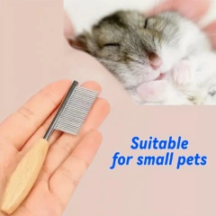 Stainless steel pet grooming comb for cats and dogs, metal mini tongue comb with fine teeth, for pet grooming and hair removal