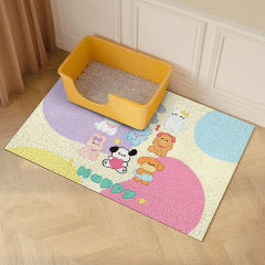 Cat-shaped silk loop anti-slip mat