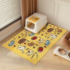 Cat-shaped silk loop anti-slip mat