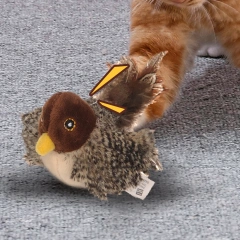 Interactive Cat Bird Toy Exercise Touch Activated All Breeds Cat Kicker Catnip Lifelike Chirp Tweet Kitten Flying Bird Cat Toy