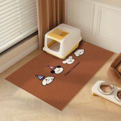 Cat-shaped silk loop anti-slip mat