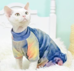 luxury Autumn and Winter Tie-Dye Soft Pet Clothing with Fleece Hoodie Sustainable and Stylish for Dogs