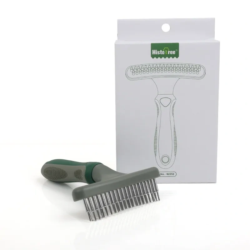 High quality stainless steel double toothed dog and cat comb - an effective tool for pet hair combing and pet grooming