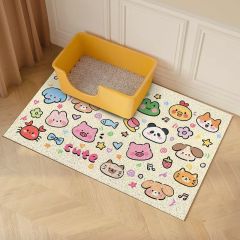 Cat-shaped silk loop anti-slip mat