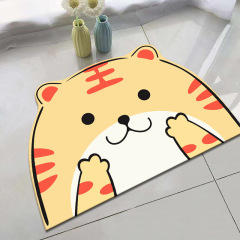 Custom Crystal Velvet Cartoon Cat Litter Mat Anti-Leakage Litter Cat Placemat