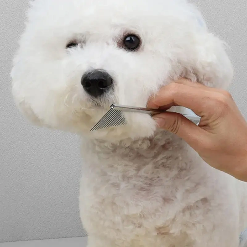 Flea Comb For Dogs Professional Cat Grooming Brush Pet Supplies For Puppy Daily Brushing Routine Sensitive Skin Dematting Tear