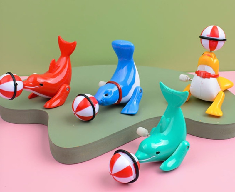 A wind-up cat toy that runs when you wind it up