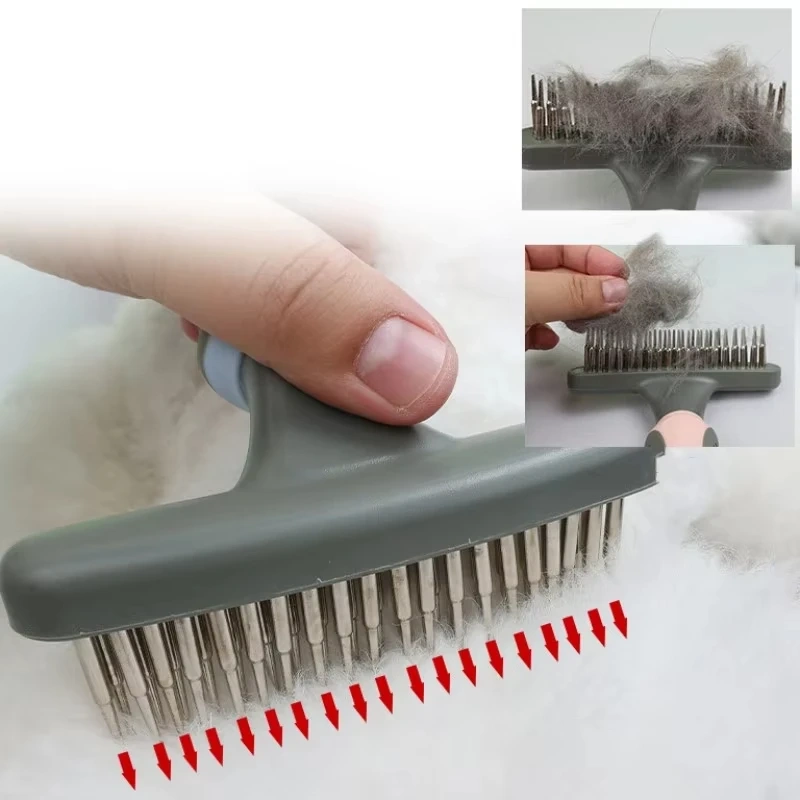 High quality stainless steel double toothed dog and cat comb - an effective tool for pet hair combing and pet grooming