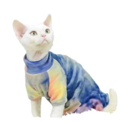 wholesale luxury Autumn and Winter Tie-Dye Soft Pet Clothing with Fleece Hoodie Sustainable and Stylish for Dogs