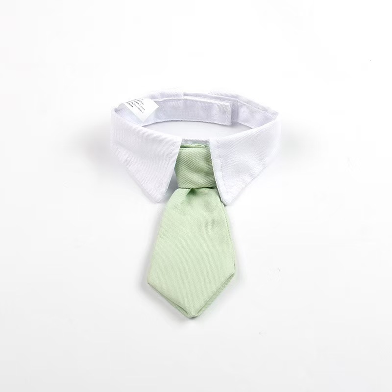 Pet Neck Tie Striped Blue White Adjustable Dog Collar Tie