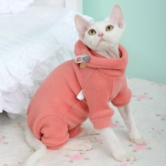 Spring and Autumn Elastic Velvet Clothing for Stomach Protection  German Hairless Cat Warm Clothing