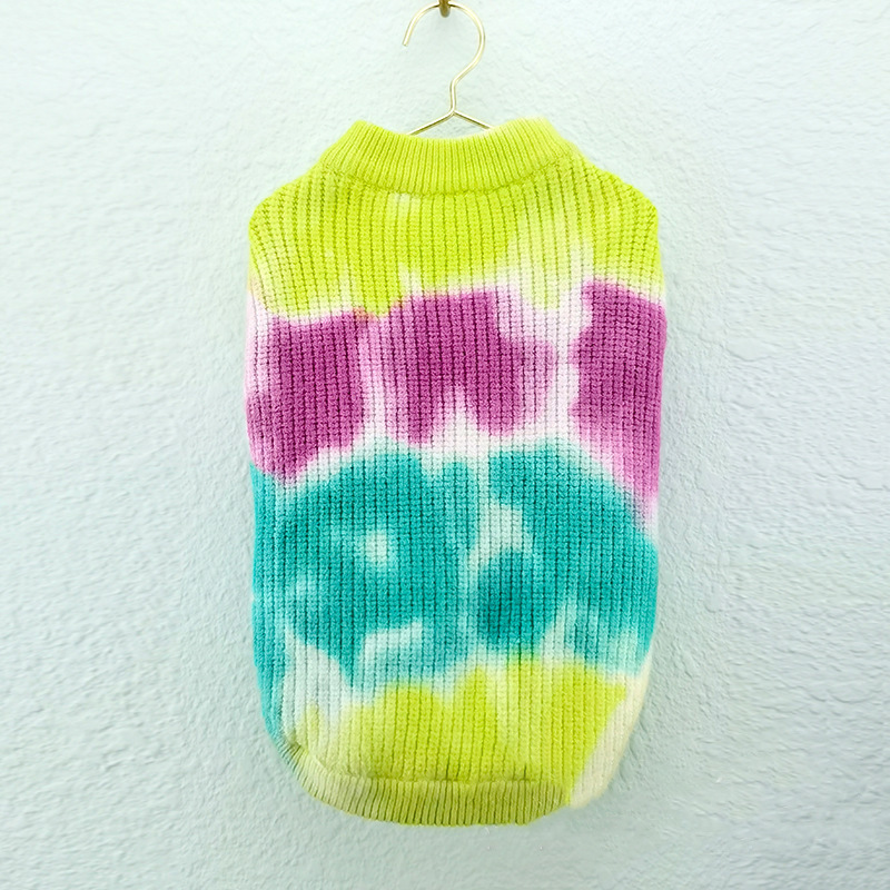 Designer Luxury Tie-Dye Dog Sweater