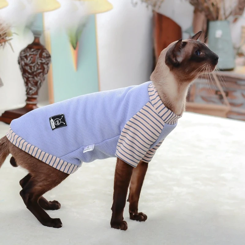 Elegant Cat Clothes For Sphinx Winter Warm Kitten Hoodies Soft Sphynx Cat Costumes Devon Rex Cats Jacket Clothing ropa gato