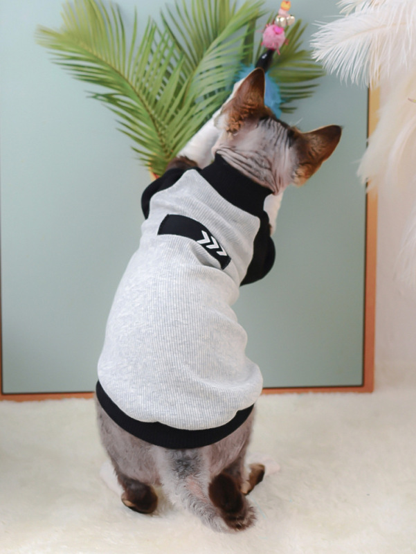 Winter Warm Classics Cat Clothes Pure Cotton Eco-friendly Trendy Stitching Cat Sweater