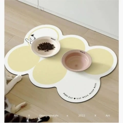 VIKAMA Pet Feeding Mat, Cat Bowl, Home Mat, Anti-Slip, Anti-Stain And Waterproof Mat For Cats And Dogs, Dog Cage Feeding Mat