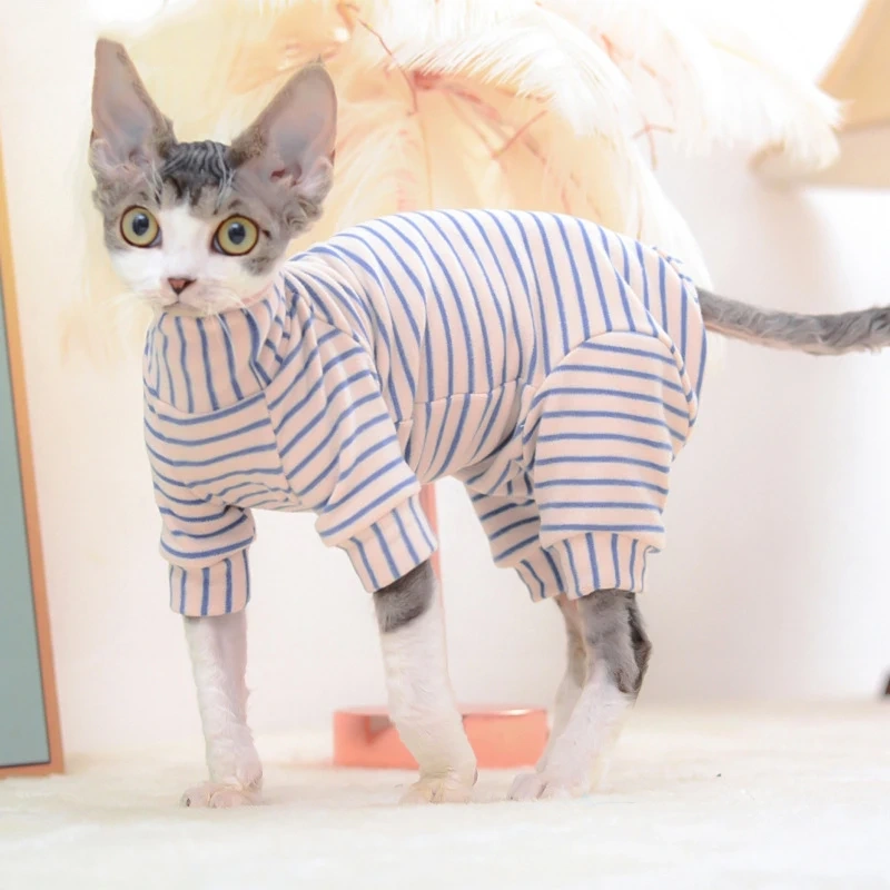 Sphynx Cat Clothes Cotton Kitten Cat Jumpsuit Winter Warm Cats Overalls Hoodies Costumes For Sphinx Devon Cat ropa para gato