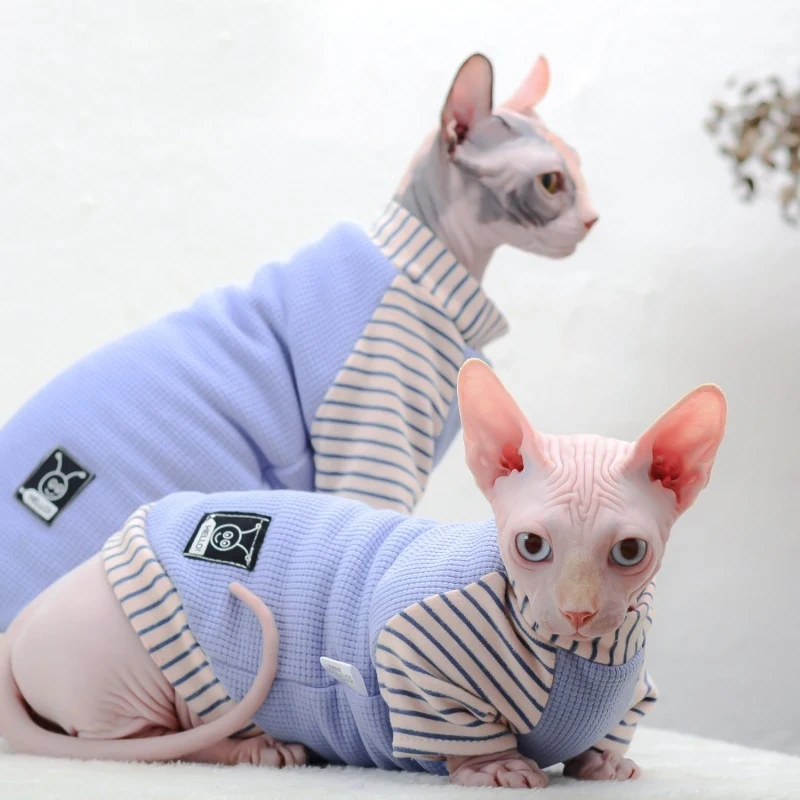 Elegant Cat Clothes For Sphinx Winter Warm Kitten Hoodies Soft Sphynx Cat Costumes Devon Rex Cats Jacket Clothing ropa gato