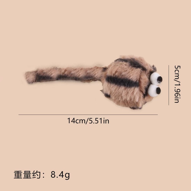Cat Chewing Plush Toy Simulated Mouse Squeaky Cute Interactive Kitten Toy Bite