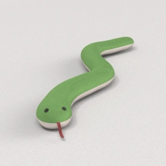 Cat Toy Snake Simulation Self-hi Anti-boredom Bite-resistant Plush Toy Ringing Paper Green Snake Cat Stick Kitten Pet Supplies