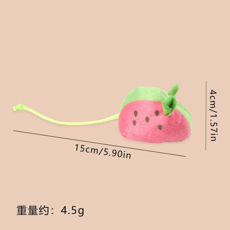 Cat Chewing Plush Toy Simulated Mouse Squeaky Cute Interactive Kitten Toy Bite