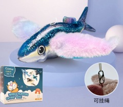 1pc Flapping Sparrow Cat Toys Interactive Chirping Bird Movements Touch Activated Electric Plush Toy Rechargeable Kitten Toy Pet