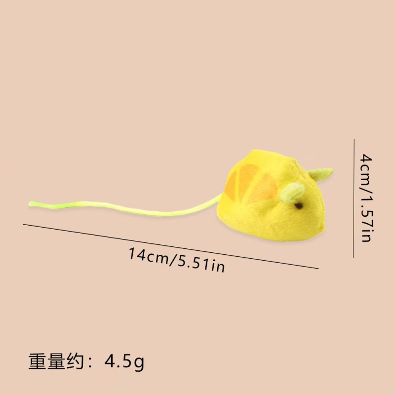 Cat Chewing Plush Toy Simulated Mouse Squeaky Cute Interactive Kitten Toy Bite
