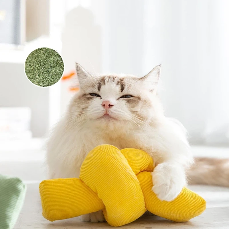 Cat Toy Funny Interactive Plush Sound Kitten Catnip Toys Indoor Teeth Cleaning Chewing Squeaky Cat Pillow Toys Pet Supplies