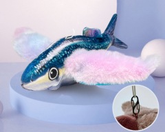 1pc Flapping Sparrow Cat Toys Interactive Chirping Bird Movements Touch Activated Electric Plush Toy Rechargeable Kitten Toy Pet