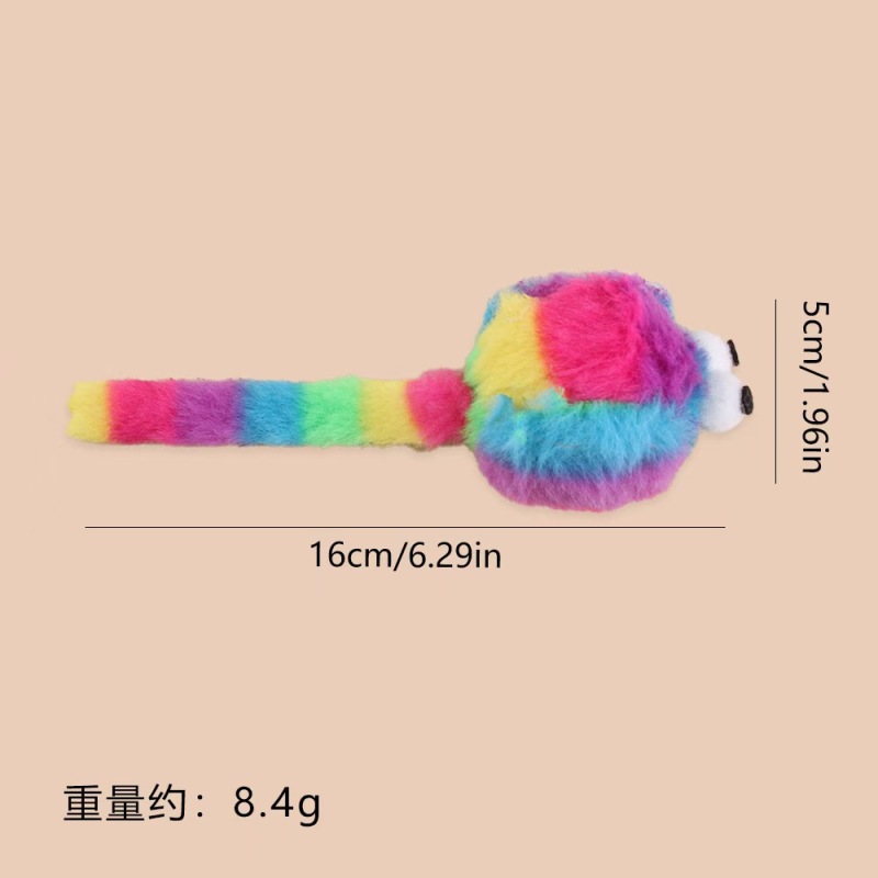 Cat Chewing Plush Toy Simulated Mouse Squeaky Cute Interactive Kitten Toy Bite