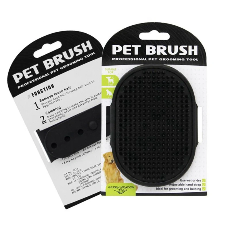 Soft Rubber Dog Brush Comb Cat Bath Brush Rubber Glove Hair Fur Grooming Massage Brush For Small Medium Dog Cats