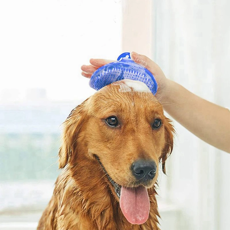 Soft Rubber Dog Brush Comb Cat Bath Brush Rubber Glove Hair Fur Grooming Massage Brush For Small Medium Dog Cats