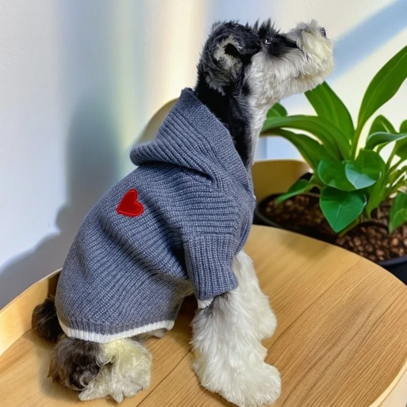Autumn and Winter New Products Thickened Pet Knitted Sweater Dog Cat Corgi Clothing Clothes