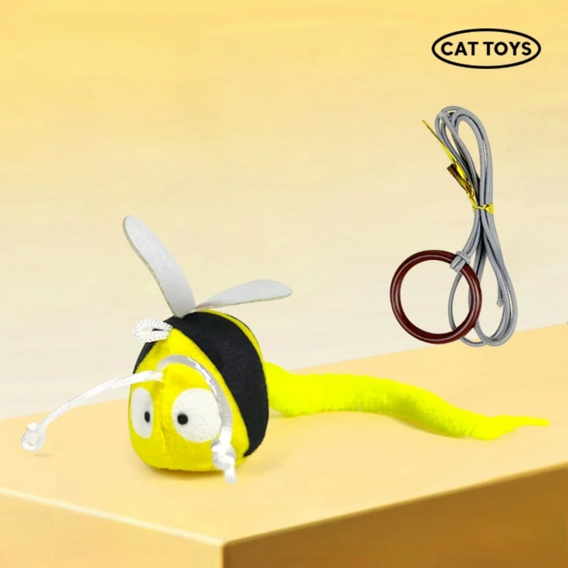 Pet plush sounding toy hanging plush ball simulation insect creative cat toy bite-resistant