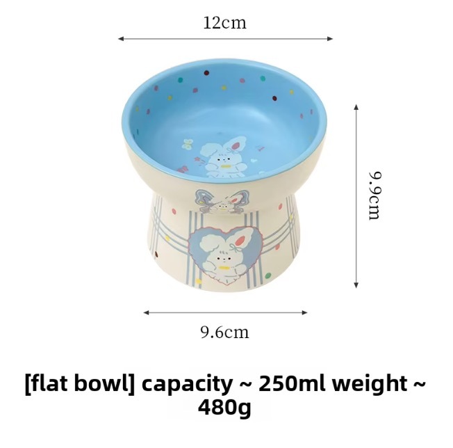 Pet Bowl Cute Cartoon Design for Cat and Dog Food and Drink