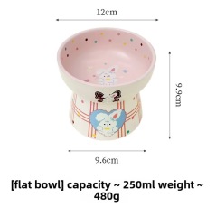 Pet Bowl Cute Cartoon Design for Cat and Dog Food and Drink
