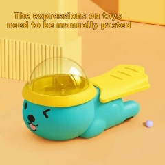 Cute Cartoon Dog Puzzle Feeder Press Plastic Pet Interactive Toy Rotating Colorful Automatic Feeder Mealtime Fun