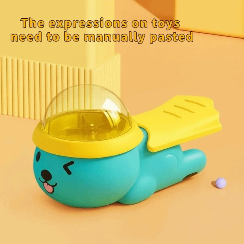 Cute Cartoon Dog Puzzle Feeder Press Plastic Pet Interactive Toy Rotating Colorful Automatic Feeder Mealtime Fun