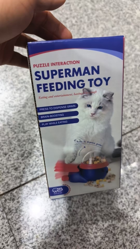 Cute Cartoon Dog Puzzle Feeder Press Plastic Pet Interactive Toy Rotating Colorful Automatic Feeder