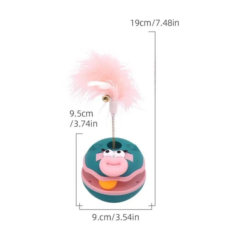 Cat Feather Toys Interactive Cat Ball Kitten Toys Kitten Accessories with Feather Bell Pet Supplies Enrichment Indoor Games